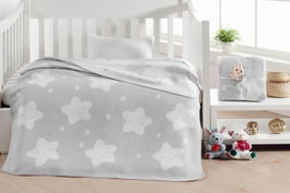L'essentiel linge de maison Manta para bebé Star - Light Grey